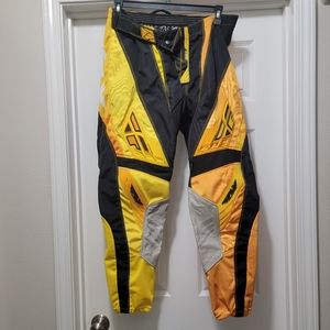 FLY Racing Kinetic 805‎ Yellow / Orange Motocross Pants Hip Pads Men's 36